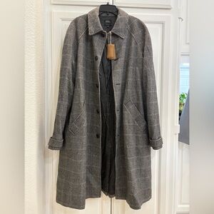 NWT A.P.C. Gabriel Check Overcoat S:XXL